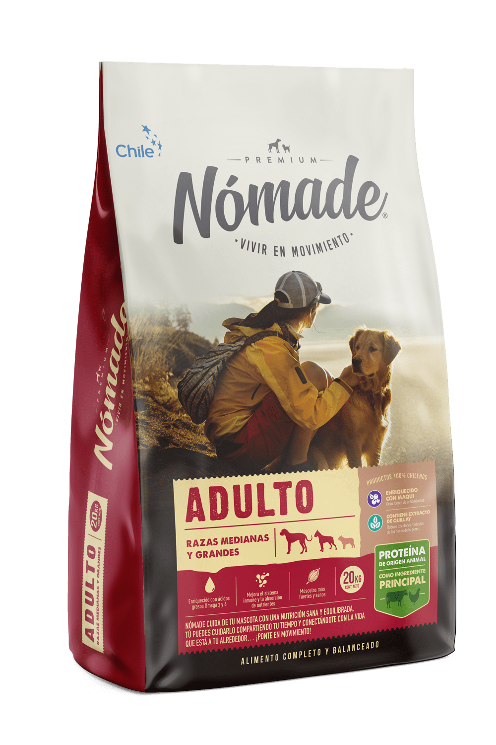 Alimento Nómade perro raza medianas y grandes 20 kg