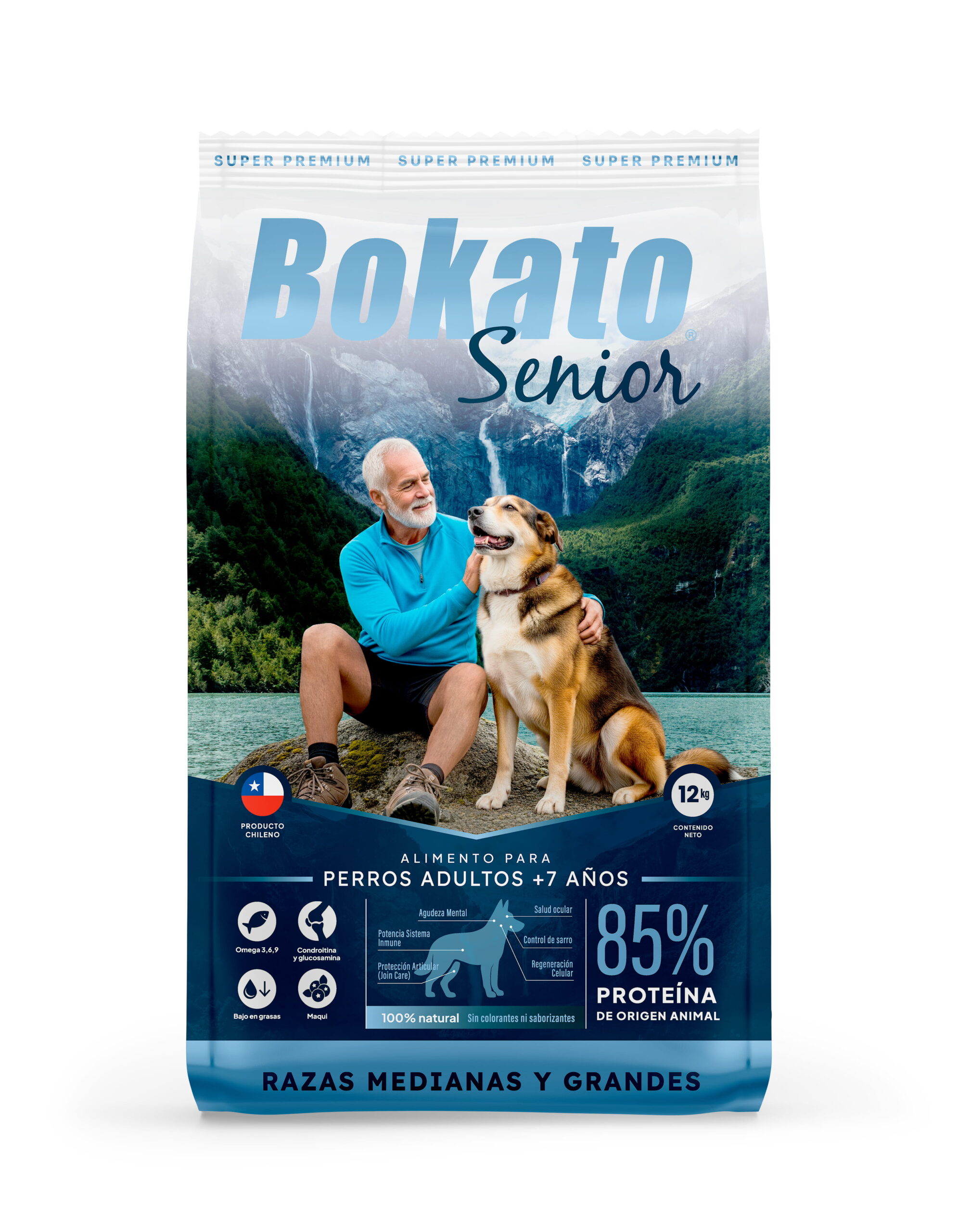 Alimento Bokato Senior Razas medianas y grandes 12 kg